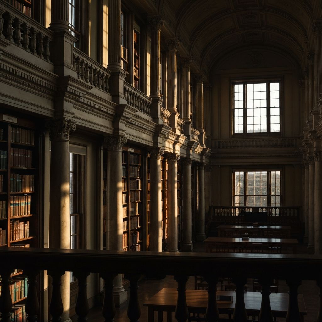 Institutional research setting with natural light